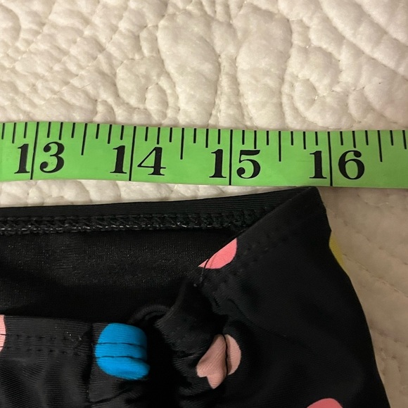 Tahiti Polka Dot Halter Bikini - Black  Multicolor Dots,  Top- Med/Bottem-Large - Picture 8 of 9